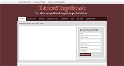 Desktop Screenshot of elerhetoingatlanok.com