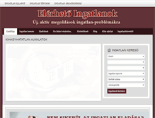 Tablet Screenshot of elerhetoingatlanok.com